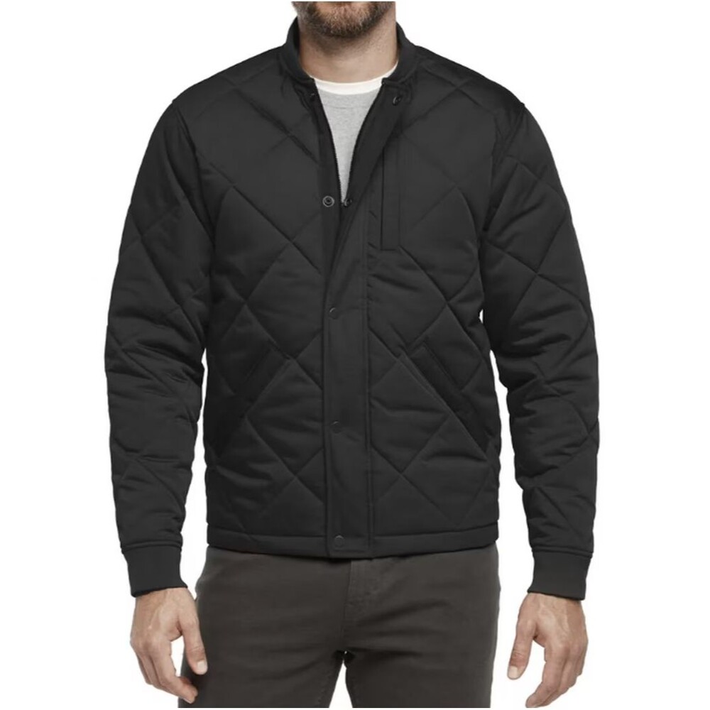 NWT Banana Republic Men's XL Black Quilted Bomber Jacket Coat - FITS BIG